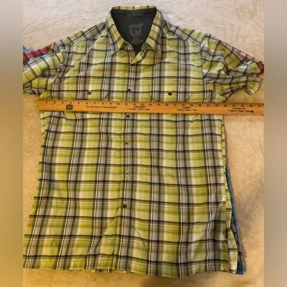Kuhl Eluxur 3 Shirts Large Plaid Outdoor Button Up Short Sleeve Men Large